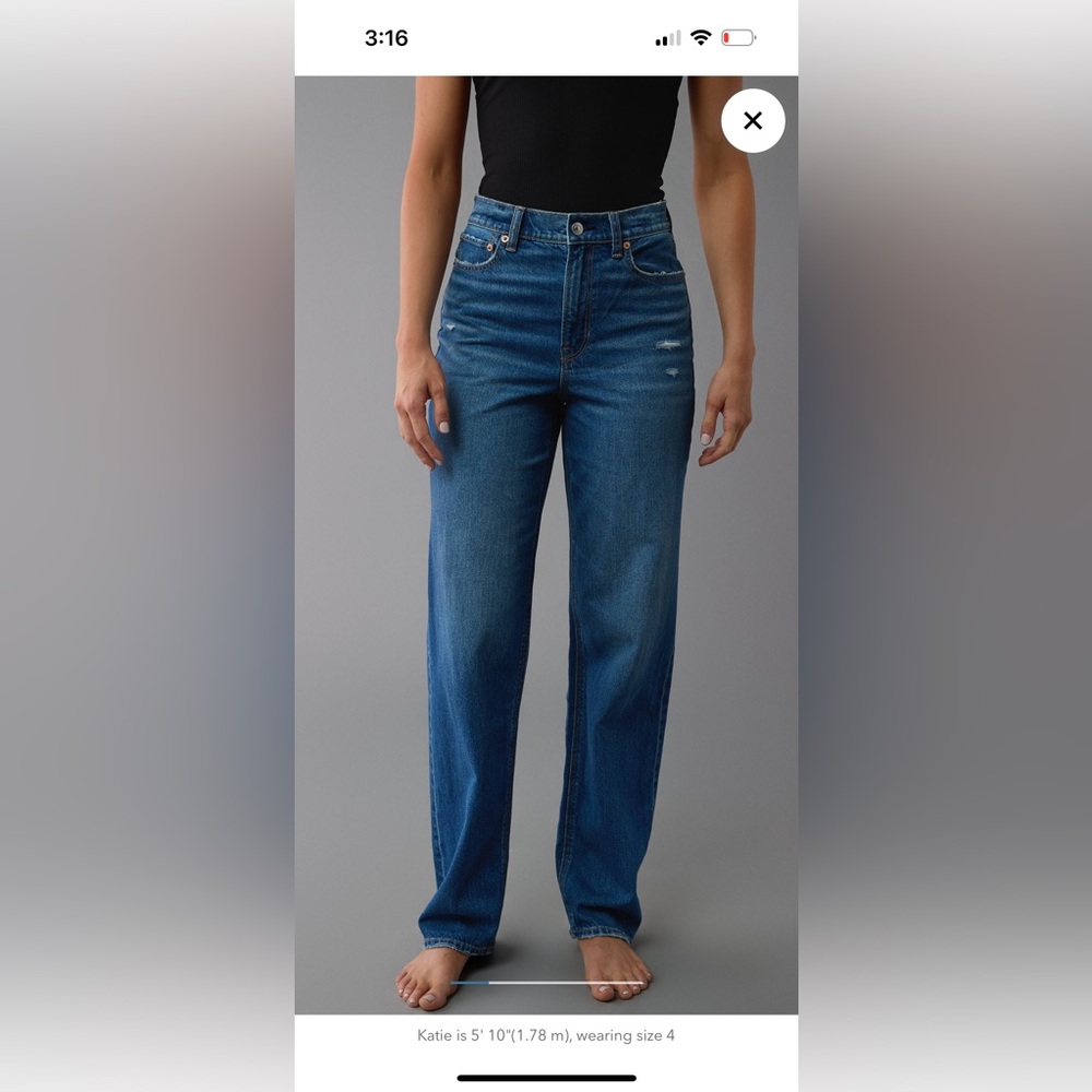 American Eagle Outfitters Blue Straight Leg Jeans
